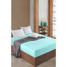 Prime Ezgi Lastikli Pamuklu Dokuma Kumaş Çarşaf Mint 100X200 cm Tek Kişilik, Carsaf