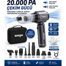 Onopo Power 20000PA 3’ü 1 Arada Şarjlı El Süpürgesi – Yüksek Emiş Gücü, Uzun Çalışma Süresi