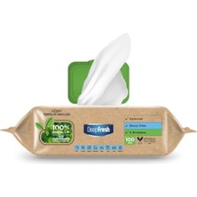 Prime Deep Fresh Deepfresh Iz Bırakmaz Yüzey Temizleme Havlusu, Karbonat & Beyaz Sirke, Beyaz Sabun Kokulu (100 Yaprak)