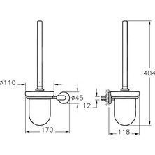 Prime Minimax A44790 Tuvalet Fırçalığı, Krom