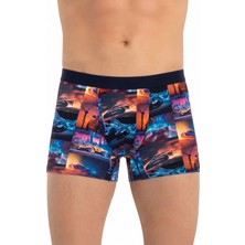 Just Inner Erkek Pamuklu Boxer Dijital Baskı Ekstra Konforlu Kalıp (138000)