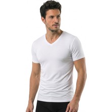 Öts Erkek Modal T-Shirt V Yaka Modal Günün Her Anı İçin (1623)