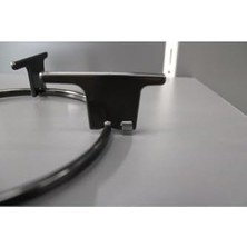 -Lab 1 Ad Uyumlu Emayeli Cam Ocak Izgarası (Çember Çapi 16,5 - Bacaktan Bacağa 23,5 Cm) Siyah