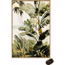 Mevida Curated Art Palmiye Bahçesi | Tropikal Dokulu Dekoratif Duvar Tablosu 60X90 cm