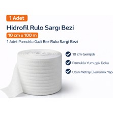 Hidrofil Rulo Sargı Bezi 10 cm x 100 M 1 Adet Pamuklu Gazlı Bez Rulo Sargı Bezi
