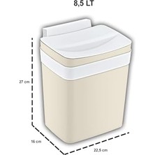 Prime Soft Askılı Çöp Kutusu 8,5 Lt Beyaz