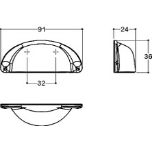 Vuralsin38 32 mm Antik Gümüş Rengi Tas Kulp