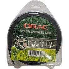 Vuralsin38 Orac Kare Siyah Tırpan Misinası, 4 Mm, 28 M
