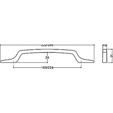 Vuralsin38 Siyah Renkli 160 mm Modern Kulp