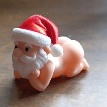 Hivhestin Yılbaşının En Komik Hali: 4'lü Poz Veren Bebek Noel Baba Figür Seti - 3D Tasarım Dekoratif Süs