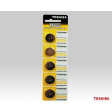 Toshiba Toshıba CR2025 Düğme Pil 5 Adet 3V Lıthıum Tek Kullanımlık Yüksek Performanslı