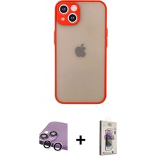 Pileli Store Pilelistore™ iPhone 14 Kılıf Ahenk Çizgi Serisi - Siyah Bilvis 3D Cam Ekran Koruyucu + Raze Metal Kamera Lens - Gs