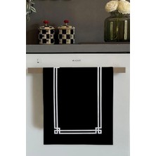 Prime Viva Siyah Çerçeveli Fırın Mutfak Havlusu 30X50CM