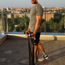 Vuralsin38 Capelli Sport Direnç Bantları, Hafif, Orta ve Ağır Egzersiz Düz Bantları, Çok Renkli, 46 Inç, 3'lü Paket, Gri Mavi Siyah