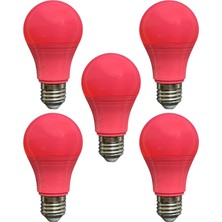 Avarson (5 Adet) Osaka 10W Pembe Işık E27 Duylu (Kalın Duy) LED Ampul
