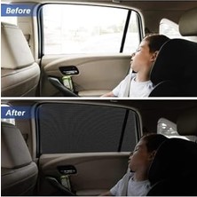 Vuralsin38 Oto Yan Cam Güneşlik Araba Perdesi 2 Adet Perde Sineklik Güneş Önleyici Araç Içi Güneşliği Için