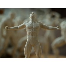 Hivhestin Muscle Man Dekoratif Figür - Modern Ofis ve Ev Aksesuarı - Özel Tasarım Heykel