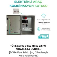 Nuvion Nuvıon Elektrikli Araç Büyük Boy Şarj Panosu 22KW - Sigortalı & Prizli Kombinasyon Kutusu (50X70X24.5)