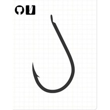 Fudo 1001 Chinu Black Nikel İğne 3/0 Numara Düz Çapraz Tasarım ile Tüm Dip Avlarında Kullanım