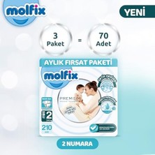 Vuralsin38 Molfix Premium Aylık Fırsat Paketi 2 Beden 210 Adet