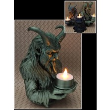 Hivhestin Krampus Tasarımlı Dekoratif LED Mumluk - Özel Tasarım Figür Hediyelik