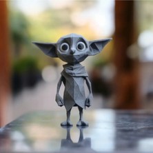 Hivhestin Low Poly Dobby - 10 cm Dekoratif 3D Yazıcı Baskı Figür - Premium Pla