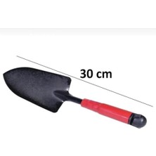 Vuralsin38 Bahçe El Aletleri Seti, 30 cm Kürek, Tırmık ve Çapa, Kırmızı-Siyah, 3 Parça