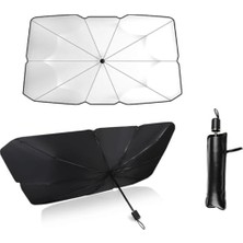 Vuralsin38 Araç Içi Ön Cam Güneşliği, Katlanabilir Şemsiye Şeklinde Otomobil Ön Cam Güneşliği,%99 Etkin Koruma, Otomobil, Suv, (140 x 79 Cm)