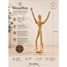 WoodBay Ahşap Eksiz Manken - Çizim Resim Eskiz Stilist Moda Tasarım Figürü Hareketli Ahşap Insan Modeli