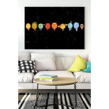 (PSTER16090) Gezegenler Eğlenceli Mizahi Kanvas Tablo 21 x 30