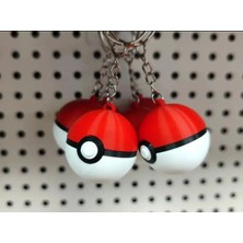 Hivhestin Pokemon Pokeball Anahtarlık - Özel Tasarım Dayanıklı Hediyelik Anahtarlık 2 Adet