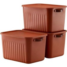 Prime 1 Adet Düzenleyici Kapaklı Kutu, Dekoratif Saklama Kutusu, Organizer (35CM*25CM*22CM) Kremit 15 Litre