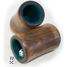 Helena Wood Art Model 2338 Ahşap Zar Fincanı Çifti El Yapımı Yeşil veya Bordo Renk Seçenekleri
