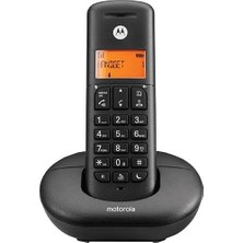 Motorola E201 Kablosuz Telsiz Telefon Siyah - Kullanım Kolaylığı ve 50 İsim Hafızası Özelliği