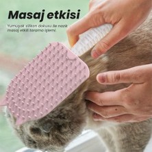 Vuralsin38 Silikon Tüy Toplayıcı Tarak, Kedi Tarağı, Kedi Fırçası, Evcil Hayvan Bakım Tarağı, Tüy Temizleme Fırçası, Evcil Hayvan Tüyü Toplayıcı, Atapet (Pembe)