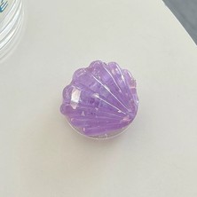 Edelfu Popsocket Deniz Kabuklu Telefon Tutucu, Yapıştırmalı Epoksi Yüzey Parmak Tutucu Standlı