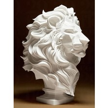 Hivhestin Zarif Aslan Heykeli - Modern Dekoratif Masaüstü Biblo 15 cm Boy