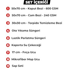Vuralsin38 - 9 Parça Profesyonel Oto Yıkama Seti, Oto Kurulama Seti, Araba Bakım Paketi, Araç Temizleme Seti, Araba Yıkama Paketi - Set