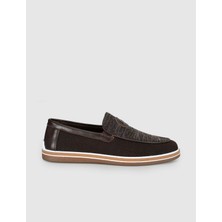 Cabani Kahverengi Triko Loafer Erkek Ayakkabı