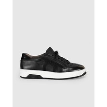 Cabani Premium Deri Siyah Erkek Sneaker