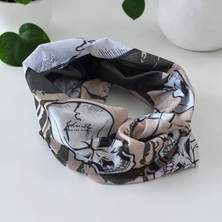ALS Tasarım Dünyası Kahveregi Kurukafa Desenli Boyundan Geçirmeli Baff, Bandana, Motorcu Bandanası