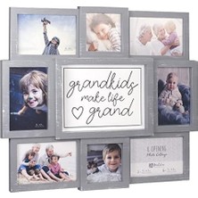 Prime 8-Op. Grandkids Kolaj Resim Çerçevesi, Gri