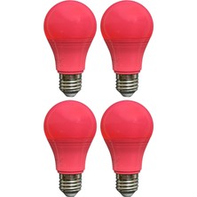 Avarson (4 Adet) Osaka 10W Pembe Işık E27 Duylu (Kalın Duy) LED Ampul