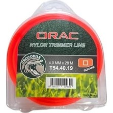 Vuralsin38 Orac Tırpan Misina, Kare Köşe, Turuncu, 4.0 Mm, 28 M, Model T54.40.19