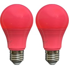 Avarson (2 Adet) Osaka 10W Pembe Işık E27 Duylu (Kalın Duy) LED Ampul