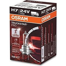 Vuralsin38 Ampul Truckstar Pro H7 24V 70W%120'YE Kadar Fazla Işık 2.5x Daha Uzun Kullanım Süresi 64215TSP