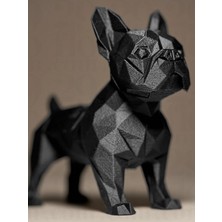 Hivhestin Modern Geometrik French Bulldog Biblo - Dekoratif Köpek Figürü Heykelcik
