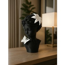 Hivhestin Blossom & Butterfly - Serene Girl Bust Sculpture