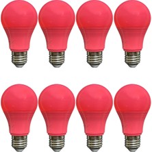 Avarson (8 Adet) Osaka 10W Pembe Işık E27 Duylu (Kalın Duy) LED Ampul