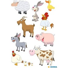 Vuralsin38 Herma 3067 Çıkartma Bira Hayvanları Küçük, 27 Adet, Hayvan Çıkartması, Inek, Domuz, Tavuk, Tavşan, Eşek Motifli, Fotoğraf Albümü Için Çocuk Etiketleri, Günlük, Şiir Albümü, Koleksiyon Defteri, Doğum